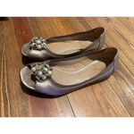 Kate Spade Champagne Bindi Peep Toe Flat, size 10 Photo 8