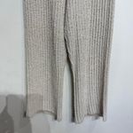 Free People  Beach Cream Knit Pull On High Waist Pants Sz M Photo 6