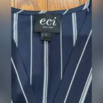 ECI  Navy and White Striped Jumpsuit Photo 8