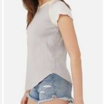 Free People We The Free Block It a baby Raglan Tee Ribbed Grey Small Photo 5