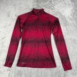 Nike  1/4 Zip‎ Top Therma-FIT Womens Small Red Just Do It Gym Athleisure Workout Photo 1