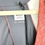 prAna  Saxon Dress Size XL Midi V-Neck Active Outdoor Rust Floret Hankerchief Hem Photo 5