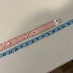 Nocona Pink Genuine Leather Crystal Studded Silver Tipped Western Belt Size XS Photo 7