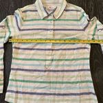 Vineyard Vines  Gustavia Linen Cotton Blue White Striped Long Sleeve Shirt Sz 0 Photo 4