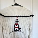 Maeve Anthropologie Nautical Sweater with Lighthouse Design Photo 5