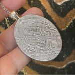 Handmade Handcrafted cowhide vintage gem cameo pendant on chain necklace Photo 6