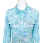 Vineyard Vines Vinyard Vines Shirt Dress Size XS Blue Printed Shift Sankaty UPF Tropical Margo Photo 3