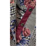 Alfani  Houndstooth Floral‎ Blazer Bubble Balloon Sleeve Metallic Accent Jacket L Photo 5