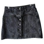 Abercrombie & Fitch Abercrombie Fitch Black Wash Denim Button Front Mini Skirt Size 4 2010s Grunge Photo 0
