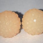 Peach Dainty Ball Stud Boho Pierced Earrings Photo 0