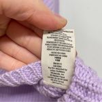 Free People  Lavender Ribbed Knit Flare Sleeve V Neck Sweater Womens S Oversized Photo 4