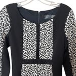 Guess Mori Long Sleeve Bodycon Work Dress Black White Size 6 Office EUC Photo 1