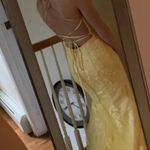 Lace Mermaid Prom Dress Yellow Size 2 Photo 1