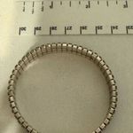 Y2K Vintage Womens Silver Tone Rhinestone Thick Slip On Bangle Bracelet Preppy Photo 1