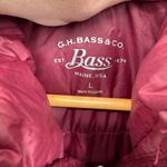 GH Bass Co Quilted Jacket Womens Large Burgundy Red‎ Nylon Goose Down Red Photo 4