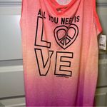 NWT Vintage Concert Tees Orange/Pink Ombre “All You Need is Love” Tank size S Photo 4