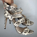 Vince Camuto Rittel Snakeskin Print Heels Ankle Strap Stiletto Women's Size 10 Photo 0