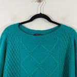 Ann Taylor Women Green Fisherman Knit Loose Fit Pullover Sweater Size XL Photo 1