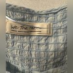 Free People NWOT  chambray combo top size small oversized Photo 3