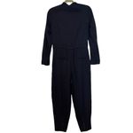 Navy Blue Zip Up Jumpsuit Size 6 Photo 1