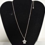 LACN LA Gem & Jewelry Designs Abalone Rhinestone Turtle Silver Tone 20" Necklace Photo 1