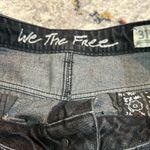 We The Free  Free People Bailey Asymmetrical Black Denim Skirt Size 31 Photo 6