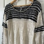 Free People Linen Knit Pullover Sweater Size Large Lightweight Boho Miles Away Photo 1