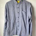 💛 Vintage Descendent of Thieves Blue Checkered Button Down Shirt Size XL Photo 0