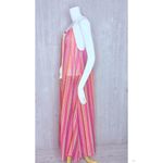 Long knit rope and shell detail beach / pool bathing suit cover up orange OS Yellow Size L Photo 4