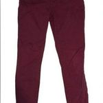 Madewell  Size 27 9” High Riser Skinny Skinny Maroon Jeans Burgundy Photo 0