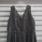 JJ's House Dress Women's Size 18W Gray Embroidered Sequin Formal Maxi Photo 3
