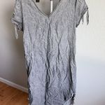 Billy T Soft Gray Frayed Hem Western Cowgirl Tunic Dress Acid Dyed Womens Size M Size M Photo 0