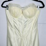 Pretty Little Thing NWT  Corset Jumpsuit Organza Cup Detail Satin Bandeau Cream Photo 1
