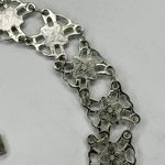 Ornate Silver Tone Flower Chain Belt Double Hook Decorative One Size ✨ Photo 9