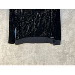 Betsey Johnson  Performance Pullover Small Black Cowl Neck Crushed Velvet Photo 2