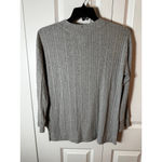 Andrew Marc  Gray Ribbed V-Neck Sweater S Photo 1
