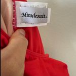 MiracleSuit  Red Bodysuit with Molded Cups and Ruched Detail Photo 2
