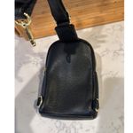 INICAT Crossbody Sling Bags Fanny Packs Leather Chest Bag black minimalist Photo 3