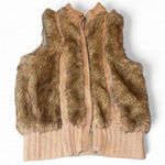 Forever 21 love21 Tan and Brown Faux Fur Vest Photo 0