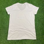 Gildan  white and yellow Peace Sunflower V-Neck T-Shirt (L) Photo 1