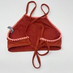 Aerie Size M Dark Orange Tie Cross Back Swim Top Photo 2