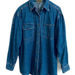 Ruff Hewn Heavyweight Denim Long Sleeve Button Down Shirt Photo 0