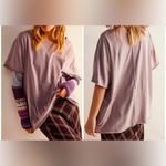 We The Free NWT Free People Nina Tee - quail orchid purple grey - XL Photo 1