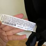 ZARA Midi Surplice Draped Dress with Side Slit Black Small Photo 11