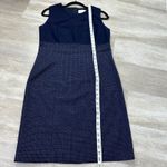 Hugo Boss Navy Dibena Windowpane Sheath Dress Size US 10 Career Photo 10