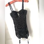 Victoria's Secret Victoria’s Secret mesh bow ruched lingerie bustier bodysuit 34B Photo 2