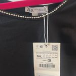 ZARA  Black Rhinestone Long Sleeve Top Photo 2