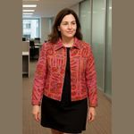 Vintage Bright Pink Ribbon and Sequin embellished Jacket multicolor wearable art Size XL Photo 1