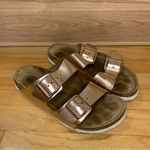 Birkenstock  Arizona Soft Footbed Sandals in Metallic Copper - Size 39 Photo 1