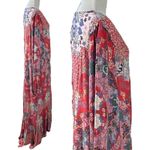 Free People  Bohemian Gypsy Maxi Dress Duster Red Retro 70s Festival Small Photo 4